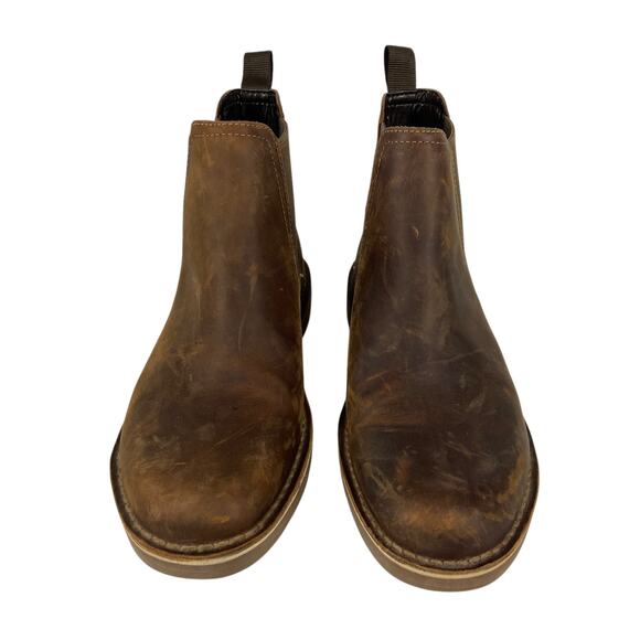 Clarks Brown Distressed Leather Men's Chelsea Boots Size 9.5 - Picture 4 of 7